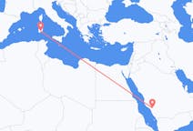Flights from Al Bahah, Saudi Arabia to Cagliari, Italy
