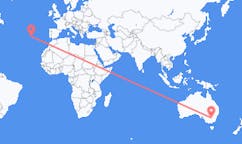 Loty z Narrandera w Australii do Ponty Delgady w Portugalii