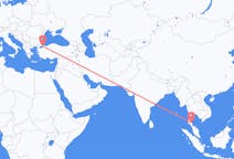 Flyreiser fra Nakhon Si Thammarat-provinsen, Thailand til Istanbul, Tyrkia