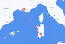 Flug frá Cagliari, Ítalíu til Marseille, Frakklandi