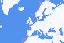 Vols de Leknes, Norvège vers Ajuy, Espagne