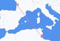 Voli from Gerba, Tunisia to Bordeaux, Francia