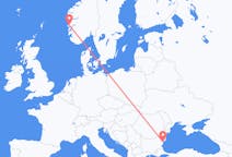 Flyreiser fra Varna, Bulgaria til Bergen, Norge