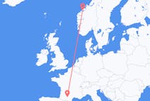 Flights from Molde, Norway to Toulouse, France