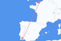 Loty z Caen, Francja do dystryktu Faro, Portugalia
