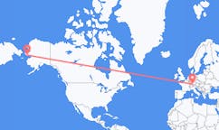 Flyrejser fra Nome, USA til Friedrichshafen, Tyskland