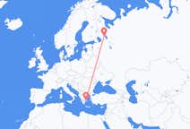 Fly fra Petrozavodsk til Athen