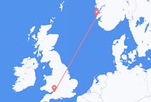Flug frá Haugasundi, Noregi til Bristol, Englandi
