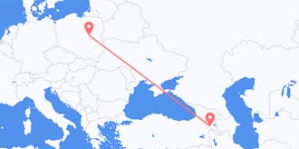 アルメニアからポーランドへのフライト