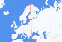 出发地 挪威出发地 拉克塞尔夫目的地 希腊科斯岛的航班
