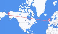 Flyg från Nome, USA till Bristol, England