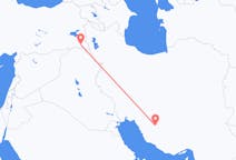 Flyg från Shiraz till Hakkari
