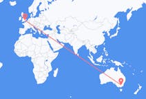 Flyreiser fra Albury, Australia til London, England
