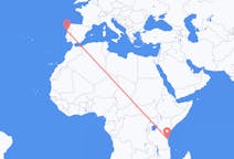 Vluchten van Zanzibar, Tanzania naar Porto, Portugal
