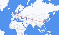 Flyg från Huangshan, Kina till Münster, Tyskland