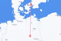 デンマークのから コペンハーゲン、ドイツのへ ライプツィヒフライト
