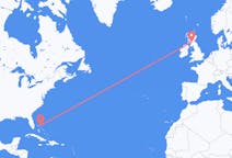 Flyrejser fra Marsh Harbour, Bahamas til Glasgow, Skotland