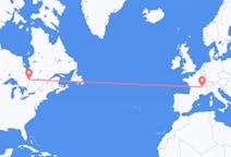 Flyreiser fra Rouyn-Noranda, Canada til Lyon, Frankrike