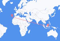 Vluchten van Balikpapan, Indonesië naar Funchal, Portugal
