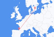 Flyrejser fra Biarritz, Frankrig til Växjö, Sverige