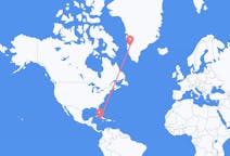 Flyreiser fra Cayman Brac, Caymanøyene til Kangerlussuaq, Grønland