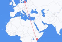 Flyreiser fra Ukunda, Kenya til Bydgoszcz, Polen