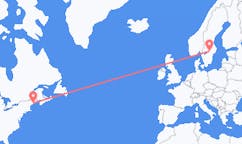 Flyreiser fra Rockland, USA til Oerebro, Sverige