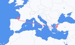 Vluchten van Vitoria, Spanje naar Izmir, Turkije