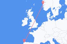 Flyrejser fra La Coruña til Bergen