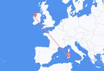 Vluchten van Klop, Ierland naar Cagliari, Trento, Italië