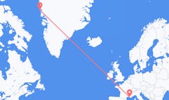Fly fra Upernavik til Marseille