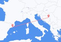 来自波斯尼亚和黑塞哥维那出发地 图兹拉目的地 西班牙巴塞罗那的航班