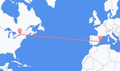 Flyreiser fra Kingston, Canada til Ibiza, Spania
