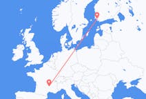 Vluchten van Le Puy-en-Velay, Frankrijk naar Turku, Finland
