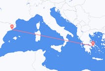 Loty z Barcelona, Hiszpania z Ateny, Grecja