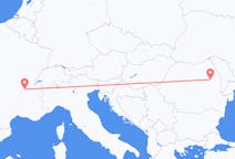 出发地 罗马尼亚从 巴克乌目的地 法国里昂的航班