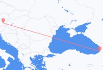 Vluchten van Batoemi, Georgië naar Graz, Oostenrijk