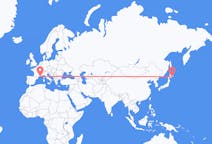 日本のから 釧路市、フランスのへ マルセイユフライト