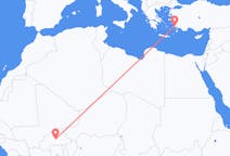 Flights from Ouagadougou to Bodrum