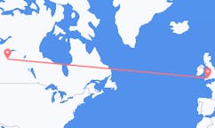 Flyg från Fort McMurray, Kanada till Exeter, England