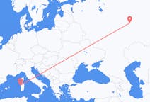 Vluchten van Kazan, Rusland naar Alghero, Italië