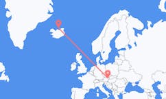 Loty z Grimsey, Islandia do Wiednia, Austria