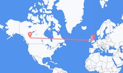 Flyreiser fra Dawson Creek, Canada til Nottingham, England