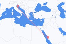 Flights from Jeddah to Ancona