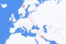Flights from Qaisumah, Saudi Arabia to Östersund, Sweden