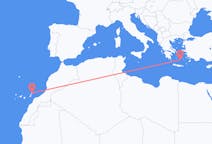 スペインのから ランサローテ島、ギリシャのへ サントリーニ島フライト