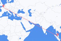Flyrejser fra Kuala Lumpur, Malaysia til Paris, Frankrig