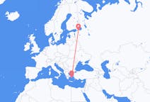 เที่ยวบิน จาก เซนต์ปีเตอร์สเบิร์ก, รัสเซีย ไปยัง มิโคนอส, กรีซ