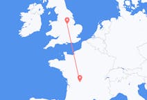 Flyg från Nottingham, England till Limoges, Frankrike