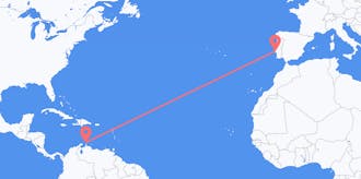 Flyg från Aruba till Portugal